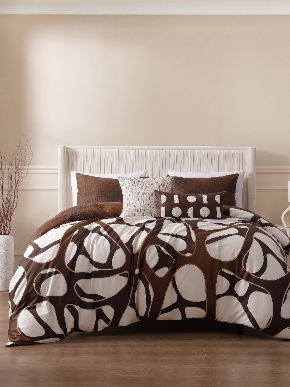 Bebejan Toffee Web Reversible King Comforter Set